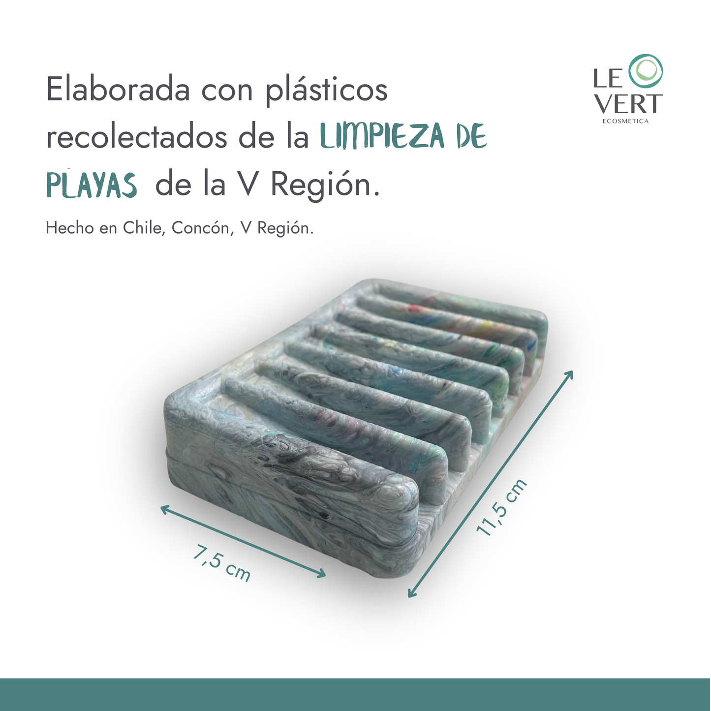 Jabonera de Plástico Reciclado_Tonos Celestes